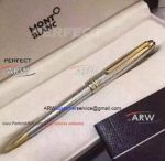 Perfect Replica AAA Montblanc Meisterstuck Gold & Steel Ballpoint Pen